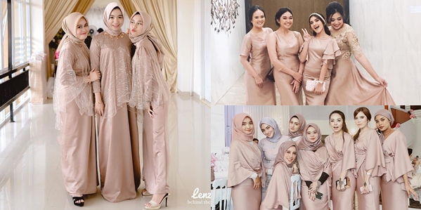 12 Ide Gaun Bridesmaid Nuansa Cokelat Muda. Kalem dan Cantik, Bikin Mata Betah Melirik