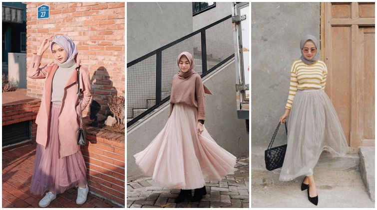 Selain Rok Plisket, Ada Juga Rok Tutu yang Nggak Kalah Cantik. Ini 9 OOTD Hijabnya!