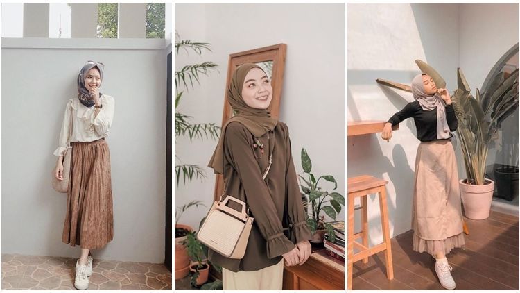 Terinspirasi Dari Warna Es Kopi Susu Ini 9 Outfit Hijab Yang Bisa