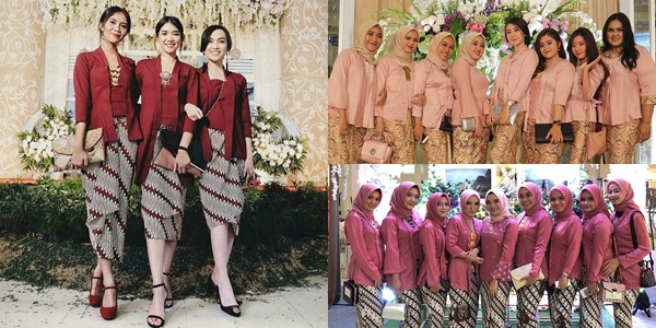 13 Ide Kebaya Kutubaru Simpel dari Bahan Satin. Pas Sempurna Buat Foto Cantik dengan Pengantin!