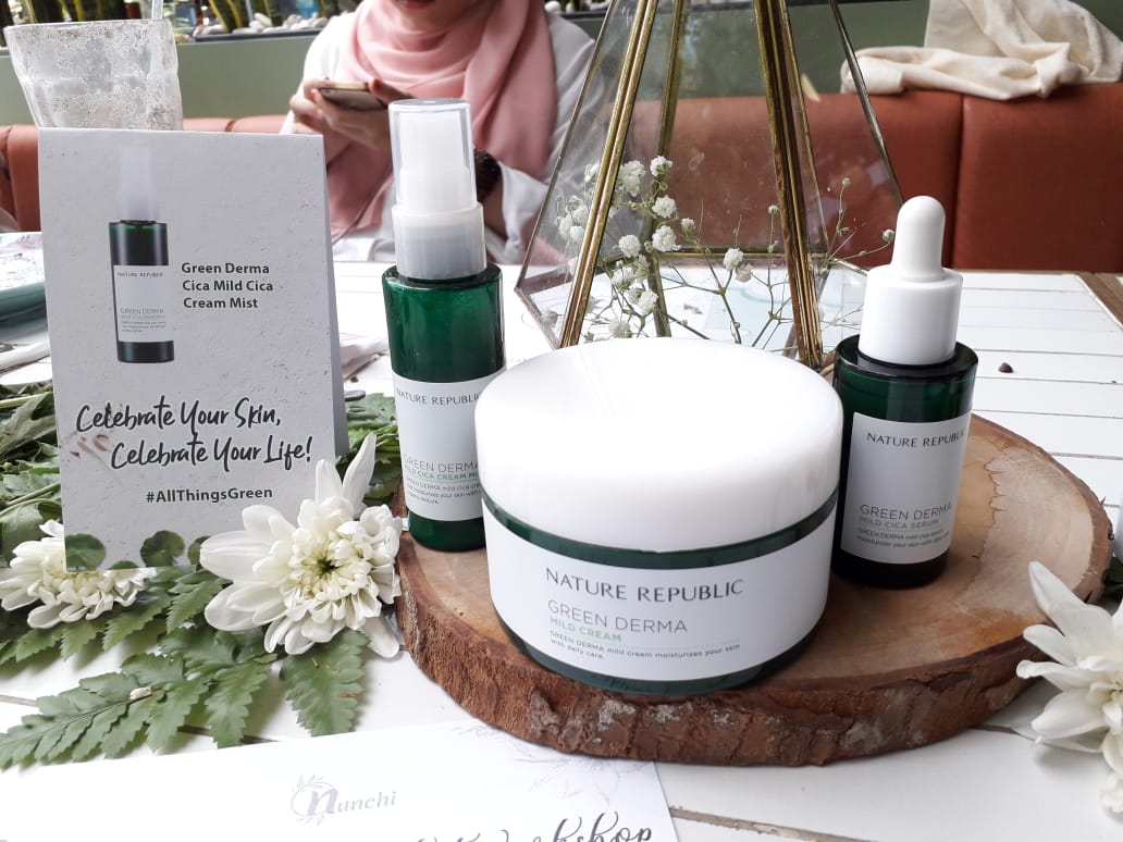 Lindungi Kulit Sensitif dengan Green Derma Mild Cica Duo. Skincare Terbaru dari Nature Republic