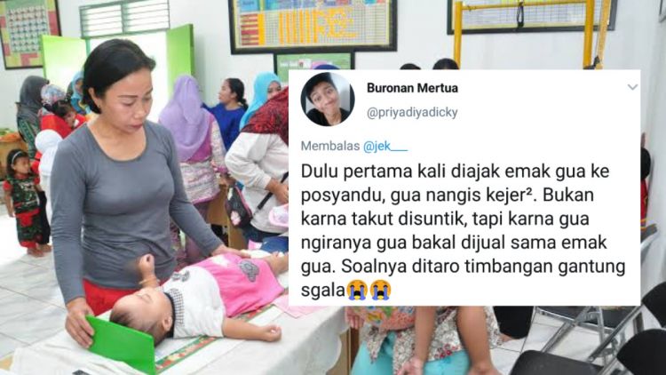 10 Pengalaman Kocak Warganet Pertama Kali Dibawa ke Posyandu. Masih pada Ingat Nggak nih?