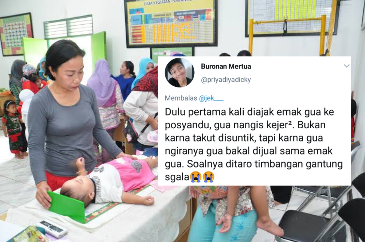 10 Pengalaman Kocak Warganet Pertama Kali Dibawa ke Posyandu. Masih pada Ingat Nggak nih?