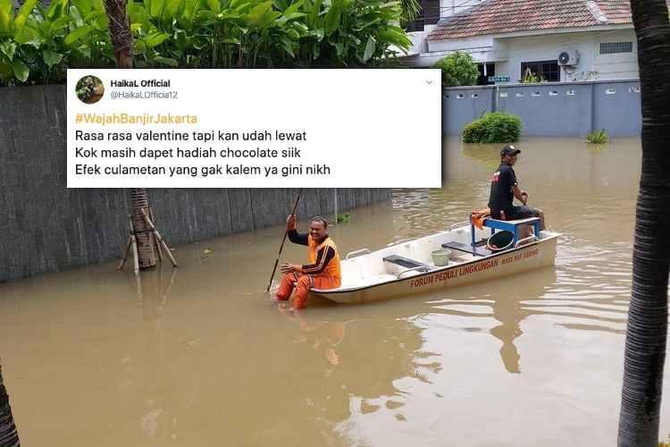 Jakarta Banjir Lagi, Tagar #WajahBanjirJakarta Menggema di Twitter. Nyindir Tagar Bikinan Anies~