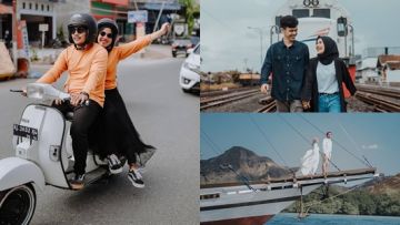 12 Ide Pre-wedding Asyik dengan Berbagai Alat Transportasi. Yuk, Biar Lebih Cepat Sampai KUA~