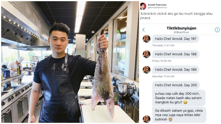 Chef Arnold Beberkan Kelakukan Fans-nya yang Bucin Abis, Kirim Pesan Tiap Hari Nyapa Doang