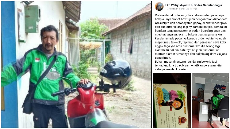 Kisah Driver Ojol yang Kirim Bakpia dari Jogja ke Jakarta Demi Pelanggan Ngidam. Inspiratif!