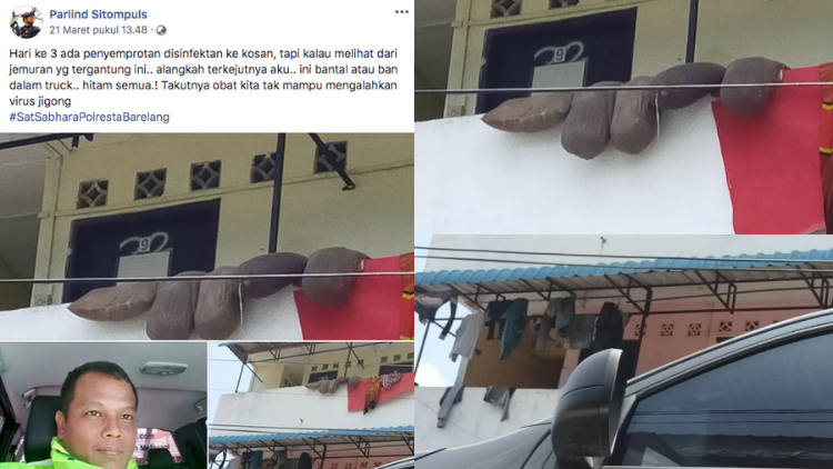 Viral Polisi Nemu Bantal Super Jorok Saat Penyemprotan. Disuruh Jaga Kesehatan Susah Banget, Ya :(