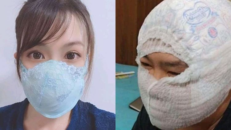 Saking Langkanya, 11 Orang ini Manfaatkan Benda-Benda Absurd Jadi Masker. Bercanda Apa Gimana ini?