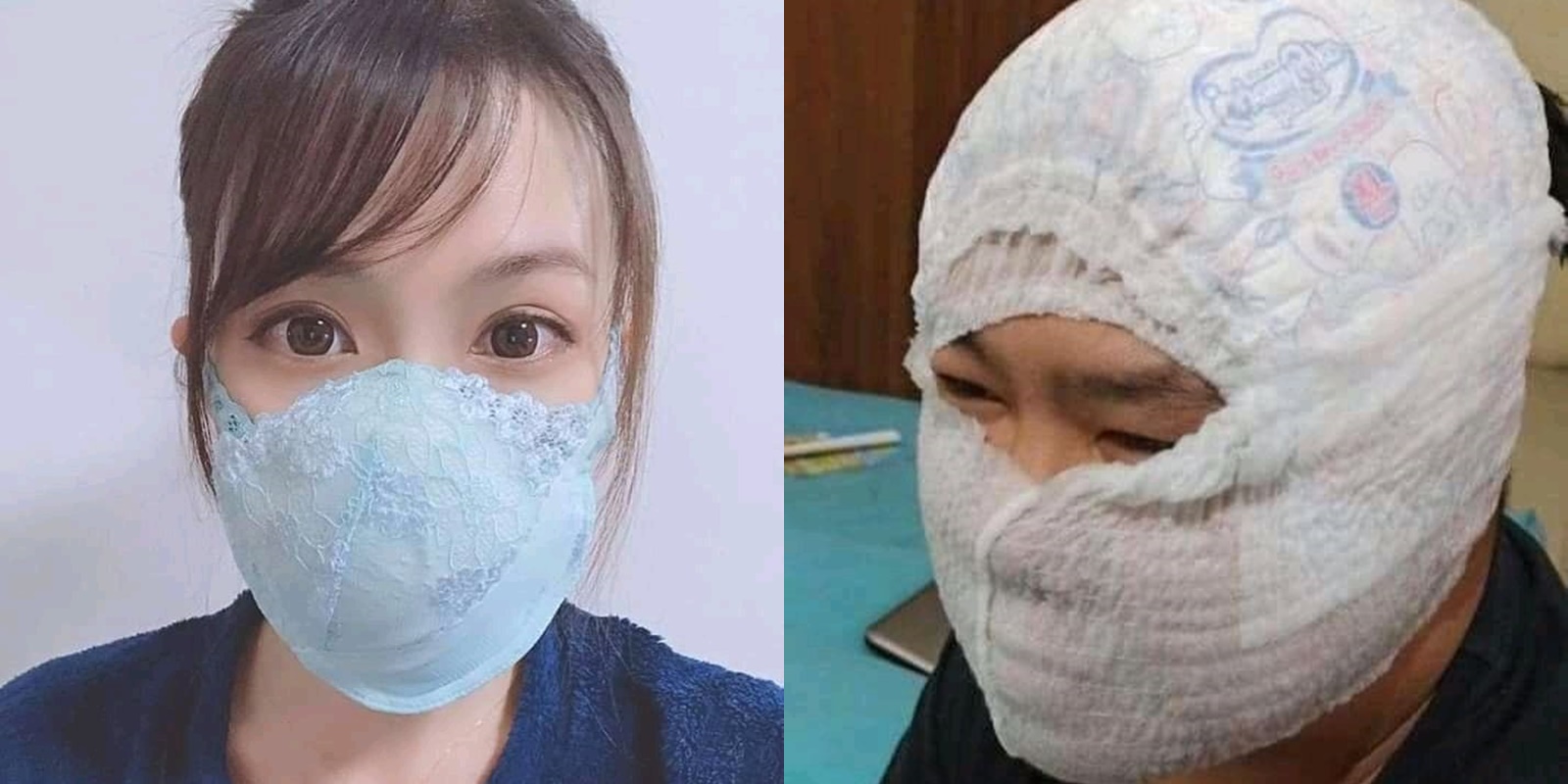 Saking Langkanya, 11 Orang ini Manfaatkan Benda-Benda Absurd Jadi Masker. Bercanda Apa Gimana ini?