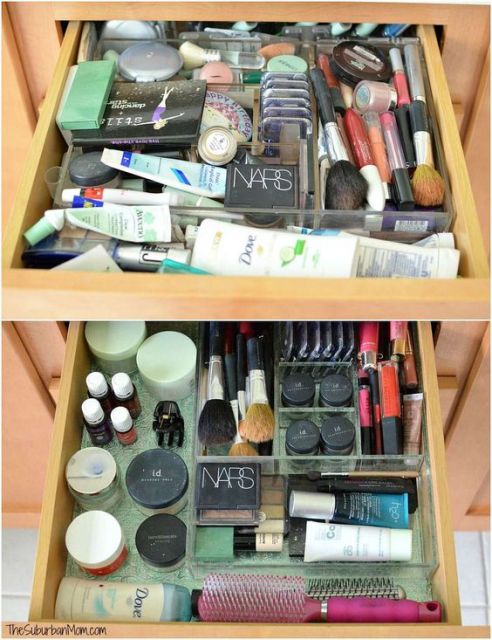 Make up drawer yang dirapikan sesuai fungsinya pasti memudahkanmu saat akan berdandan.