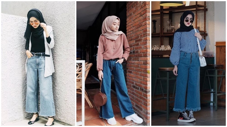 9 Cara Unik Bikin Tampilanmu Nggak Kedodoran dengan Kulot Jeans. Gampang dan Manis Abis!