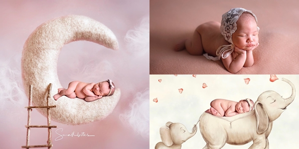 10 Newborn Photography Claire Herbowo, Anak Shandy Aulia yang Berumur Satu Bulan. Gemas!