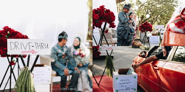 Darurat Corona, Pasangan Pengantin Malaysia Gelar Pernikahan Drive Thru. No Salaman, No Prasmanan!