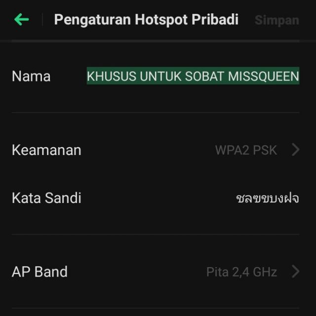 nama hotspot yang bagus