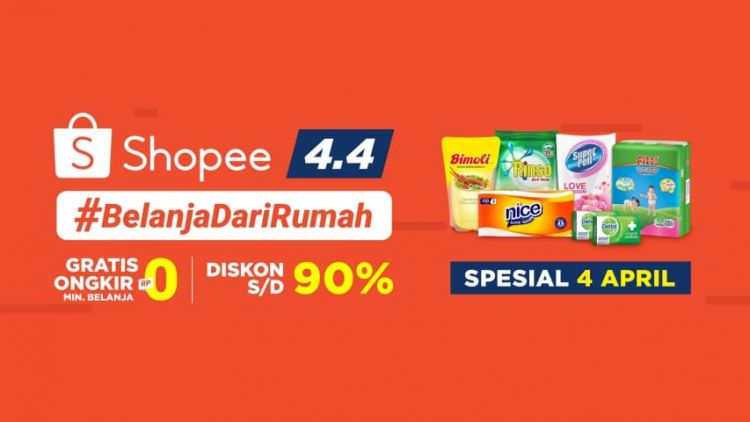 Penuhi Semua Kebutuhan dengan #BelanjaDariRumah. Ada Promo Spesial Gratis Ongkir dan Diskon Sampai 90% dari Shopee!