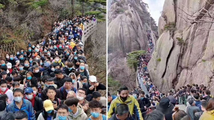 Baru Dibuka, Tempat Wisata Gunung Huangshan di China Banjir Pengunjung. Wah Macet Banget!