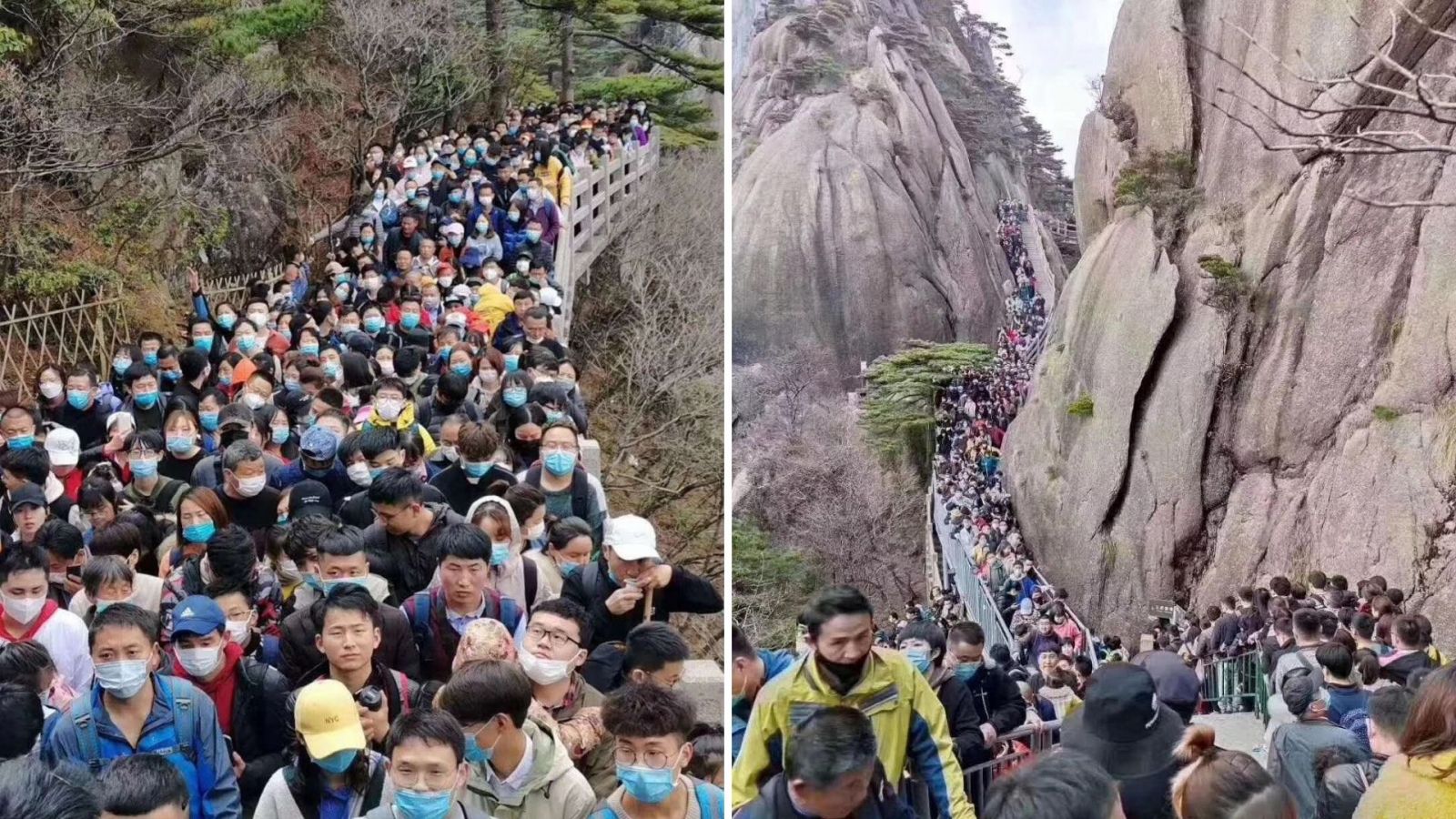 Baru Dibuka, Tempat Wisata Gunung Huangshan di China Banjir Pengunjung. Wah Macet Banget!