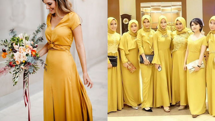 8 Inspirasi Gaun Bridesmaid Nuansa Kuning yang Cerah dan Elegan. Bikin Penampilan Auto Berkelas!