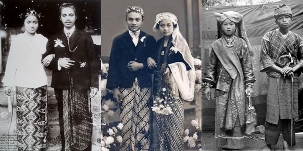 10 Potret Pernikahan Jadoel Nusantara. Foto dan Baju Uniknya Bisa Jadi Inspirasi Pernikahan Tema Vintage!