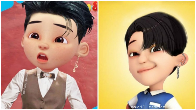 Begini Kalau Kartun Upin Ipin Punya Style Korea. Nggak Kalah sama Oppa-Oppa Favoritmu lo~