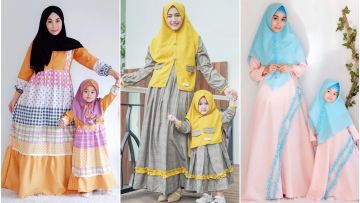 11 Ide Kompakan Baju Lebaran untuk Ibu dan Anak yang Berhijab. Ciye, Kayak Adik Kakak~