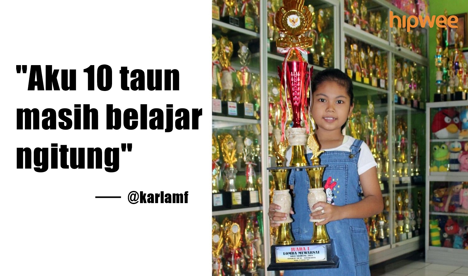 Viral Kisah Anak 10 Tahun Jadi Guru dan Punya 700 Piala, Warganet Pusing. Jangan Sampai Emak Tahu!