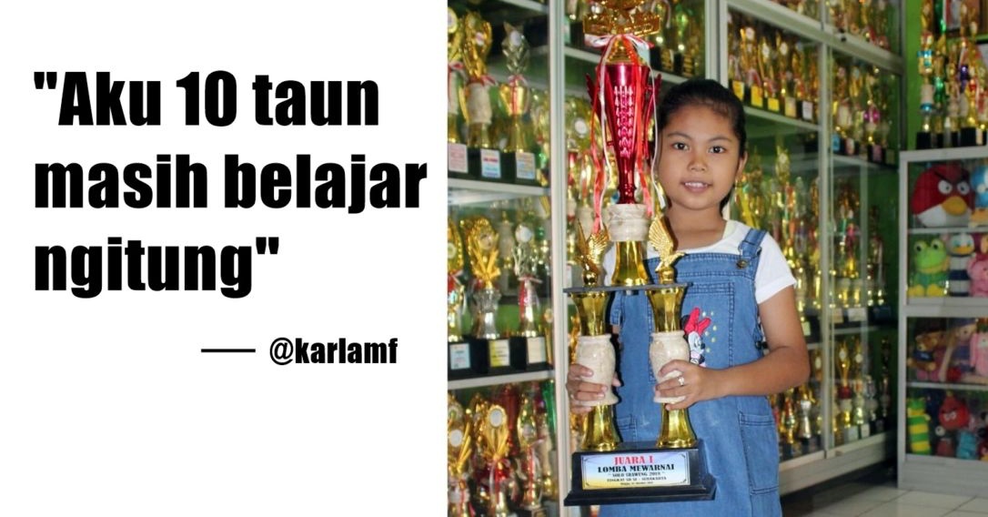 Viral Kisah Anak 10 Tahun Jadi Guru dan Punya 700 Piala, Warganet Pusing. Jangan Sampai Emak Tahu!