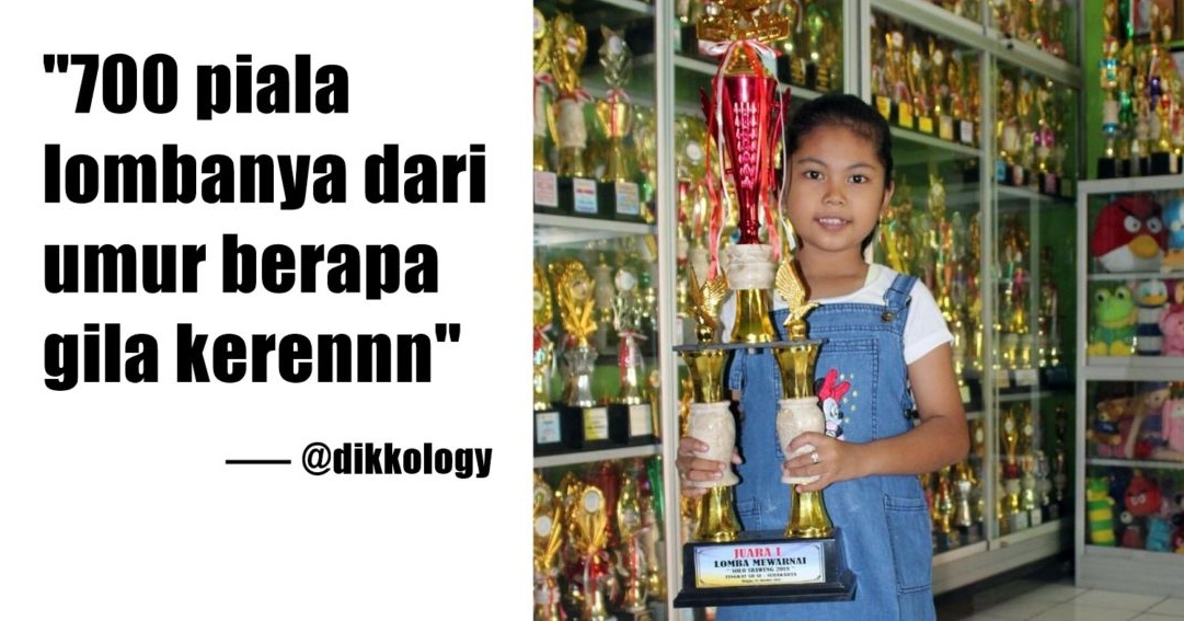 Viral Kisah Anak 10 Tahun Jadi Guru dan Punya 700 Piala, Warganet Pusing. Jangan Sampai Emak Tahu!