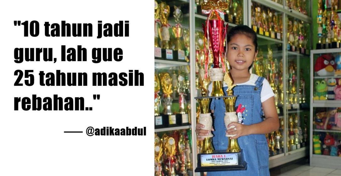 Viral Kisah Anak 10 Tahun Jadi Guru dan Punya 700 Piala, Warganet Pusing. Jangan Sampai Emak Tahu!