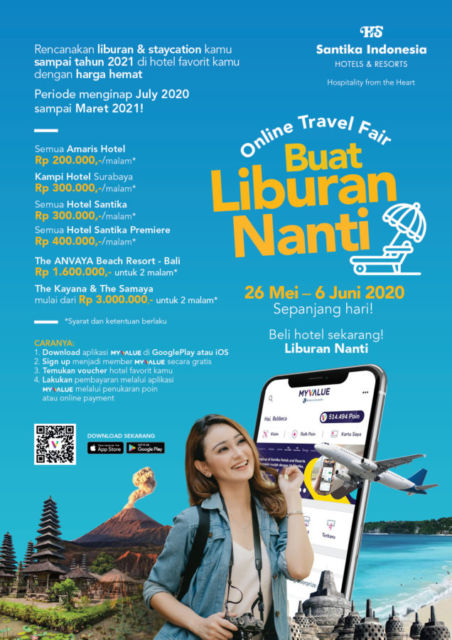 Gelar Online Travel Fair, Santika Indonesia Jual Voucher Menginap dengan Harga Istimewa Buat Liburan Nanti