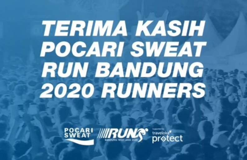 Pelari Pocari Sweat Run Bandung 2020 Galang Donasi untuk Penanggulangan Pandemi Covid-19 di Jabar