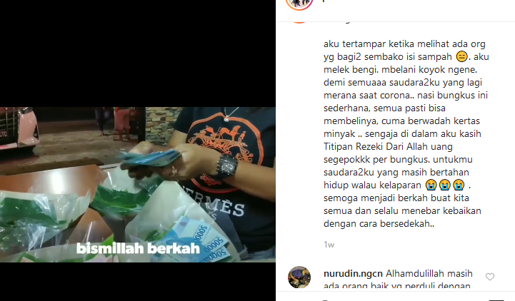 Suami Istri Bagikan Nasi Bungkus Berisi Uang Jutaan. Bukti Masih Banyak Orang Baik di Luar Sana