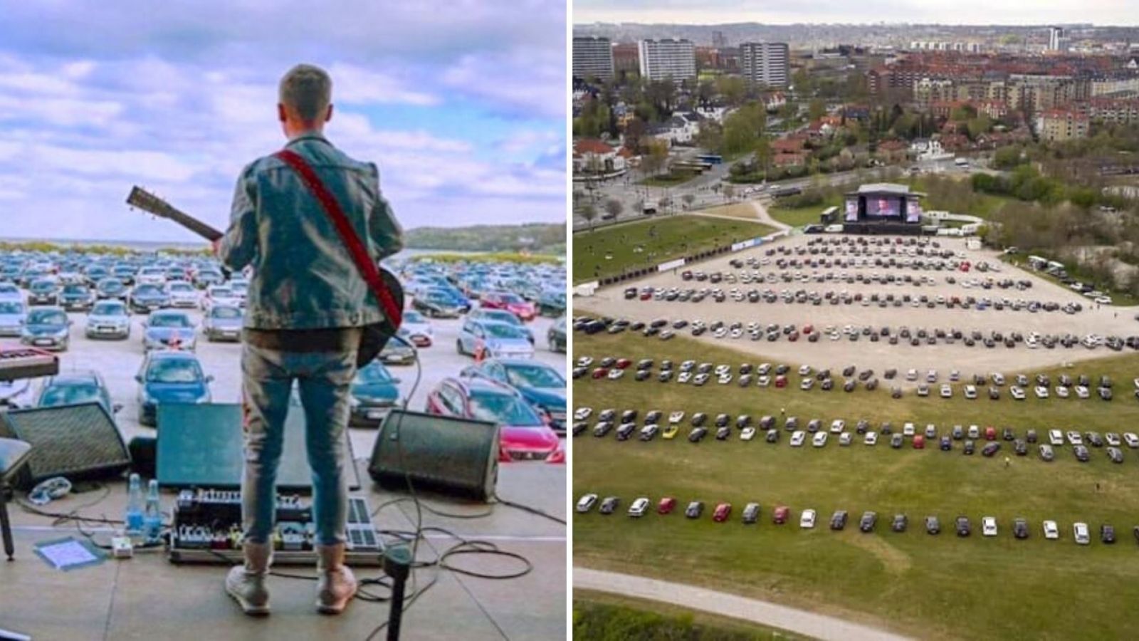 Konser Musik Drive-Thru di Denmark, Penonton Nonton dari Dalam Mobil dan Jaga Jarak