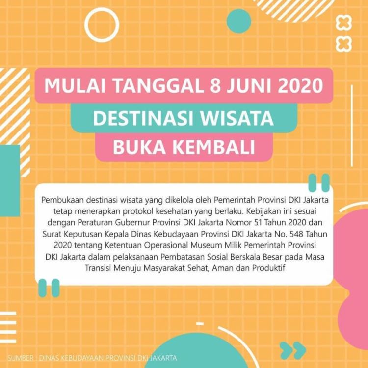 Daftar Tempat Wisata yang Sudah Buka di DKI Jakarta. Sudah Bisa Liburan Nih di Era New Normal