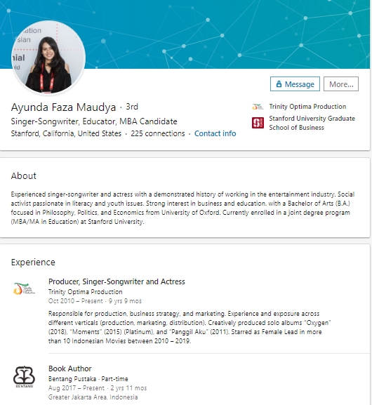 6 Profil Linkedin Artis yang Bisa Ditilik dan Dipelajari. Bukan Sekadar Buat Pamer Prestasi!