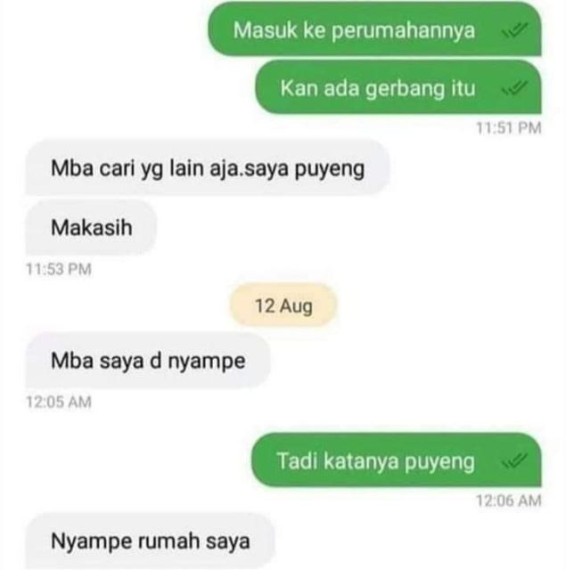 11 Percakapan Kocak Driver Ojol dan Penumpang (Part 2). Gini nih Akibat Kurang Fokus~