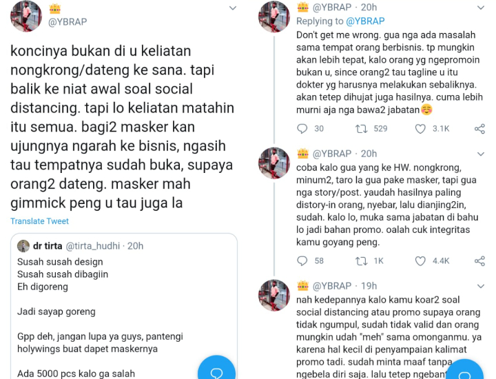 Foto di Bar Beredar, dr. Tirta Dikritik karena Langgar Omongannya Sendiri. Akhirnya Beri Klarifikasi