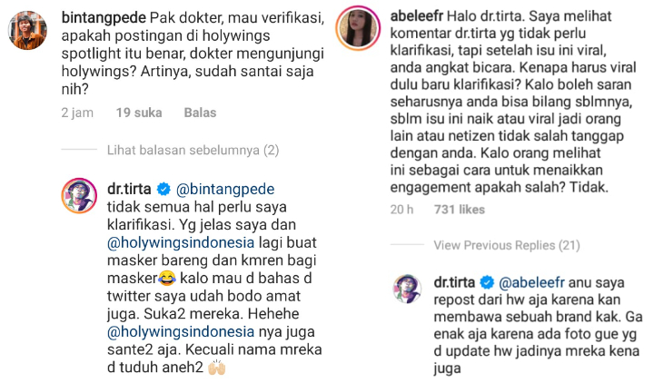 Foto di Bar Beredar, dr. Tirta Dikritik karena Langgar Omongannya Sendiri. Akhirnya Beri Klarifikasi