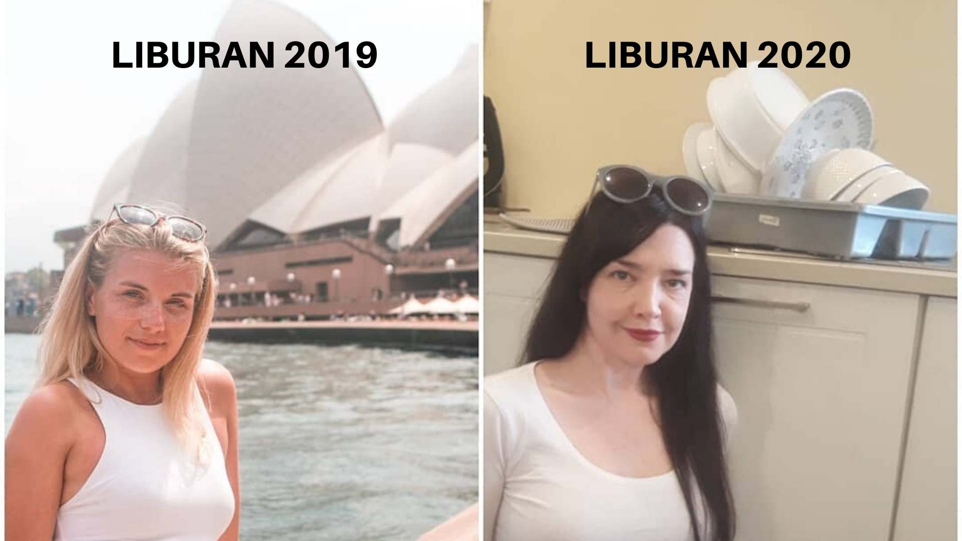 Kocaknya Foto Perbandingan Liburan 2019 vs 2020. Pokoknya Tahun 2020 Low Budget Deh!