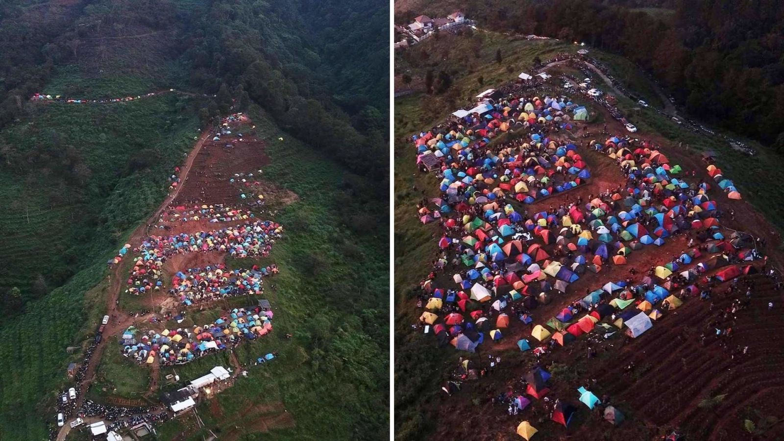 Di Tengah PSBB, Ratusan Pendaki Membanjiri Bukit Alas Bandawasa di Bogor Tanpa Social Distancing!