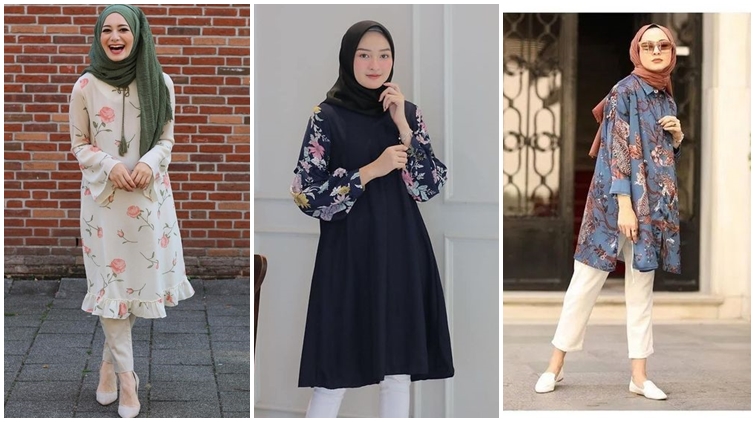 9 Tunik Motif Bunga yang Bisa Upgrade Penampilanmu Sebagai Hijabers. Dijamin Unik!