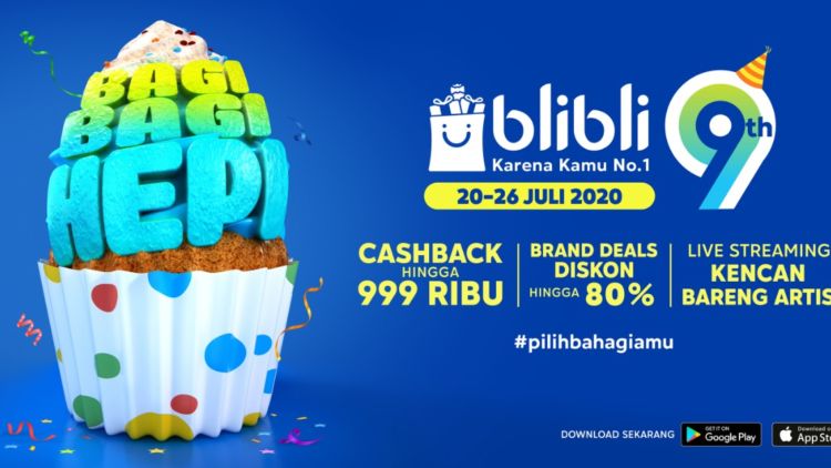 Jelang Ulang Tahun ke-9, Blibli Beri Promo Cashback & Diskon hingga 80% di Festival Belanja ‘Bagi-bagi Hepi’