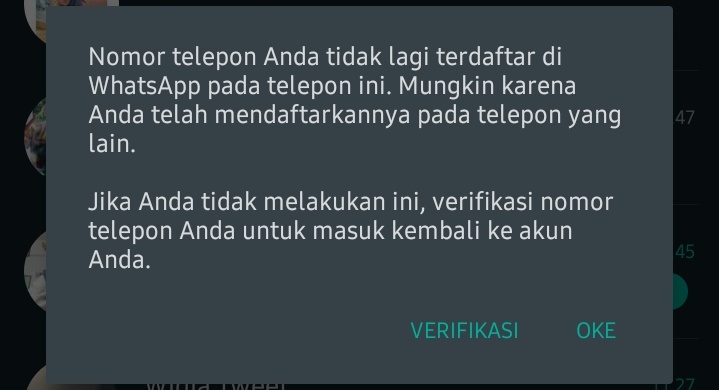 Kamu Patut Waspada Kalau Muncul Notifikasi Seperti Ini di WhatsApp. Akunmu Sedang Berusaha Dibajak Orang