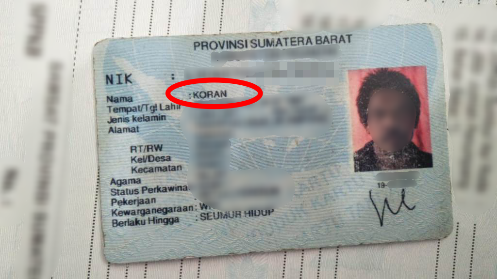 Deretan Nama-Nama Nggak Biasa di KTP Orang Indonesia. Emaknya Dulu Ngidam Apa, ya?