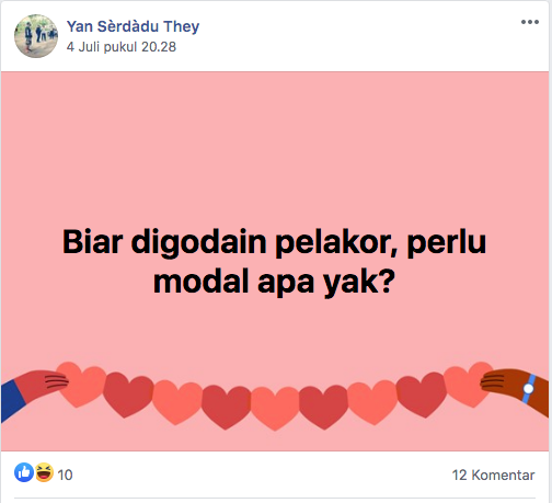 Menengok Kekonyolan Isi Grup Facebook Komunitas Pelakor. Pada Kenapa sih Orang-Orang ini? :(