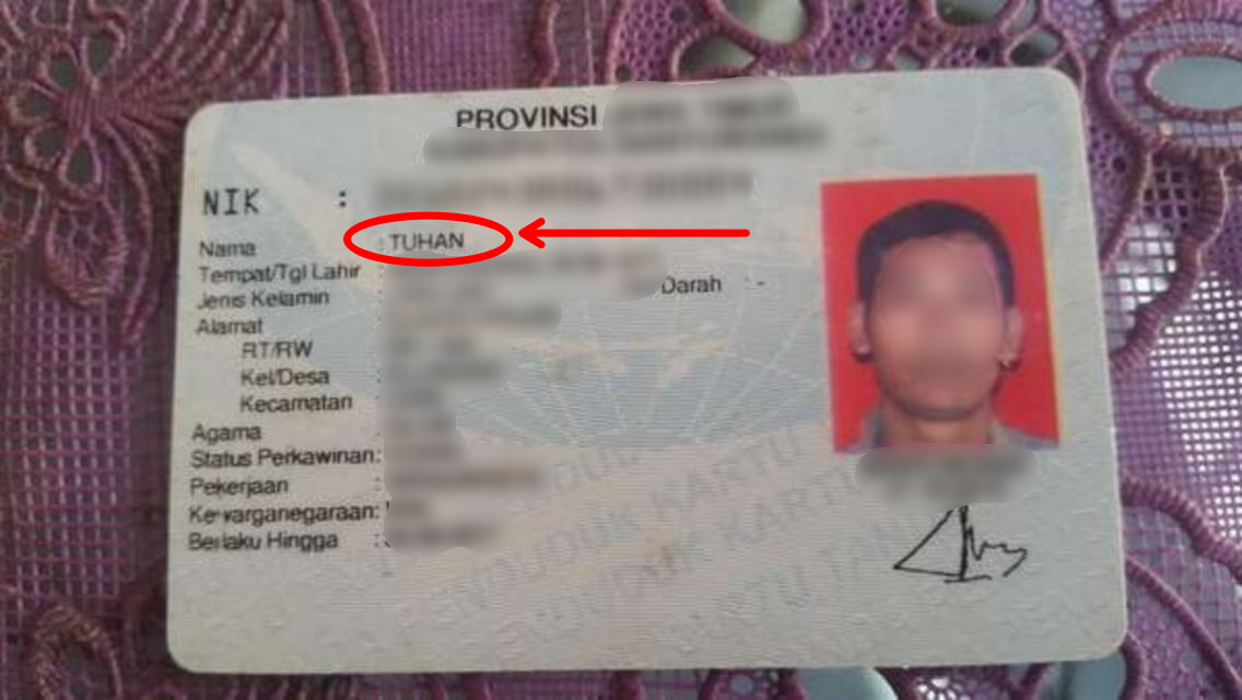 Deretan Nama-Nama Nggak Biasa di KTP Orang Indonesia. Emaknya Dulu Ngidam Apa, ya?