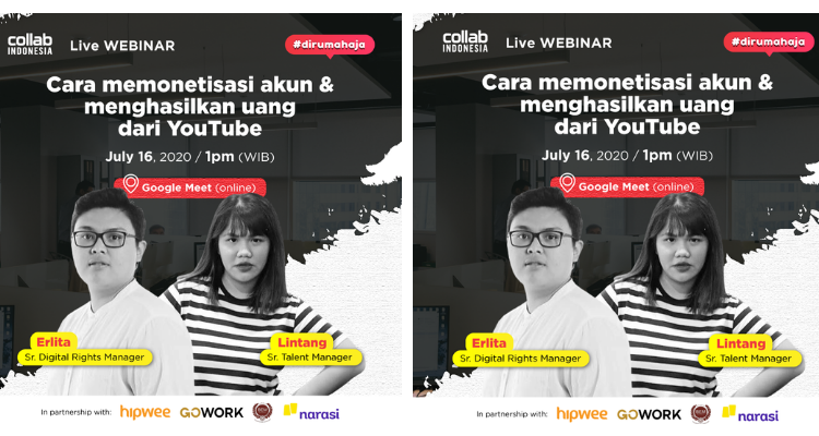 Collab Asia Gelar Webinar Gratis untuk Membuka Peluang Karir Melalui Youtube