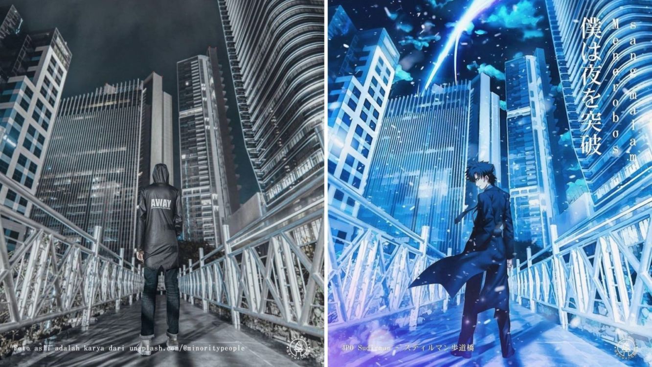 8 Potret Sudut Kota Jakarta Jika Dibikin versi Anime. Wah Jadi Mirip Jepang Beneran!