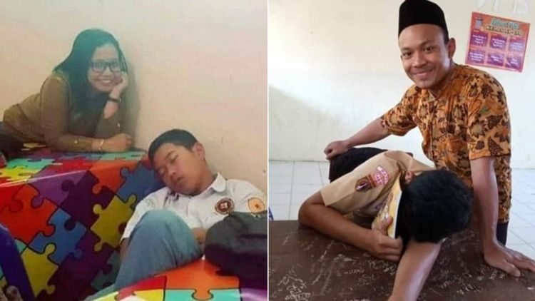 11 Potret Kocak Murid Tertangkap Basah Sedang Tidur di Kelas. Kesabaran Guru Bisa Dilihat dari Sini